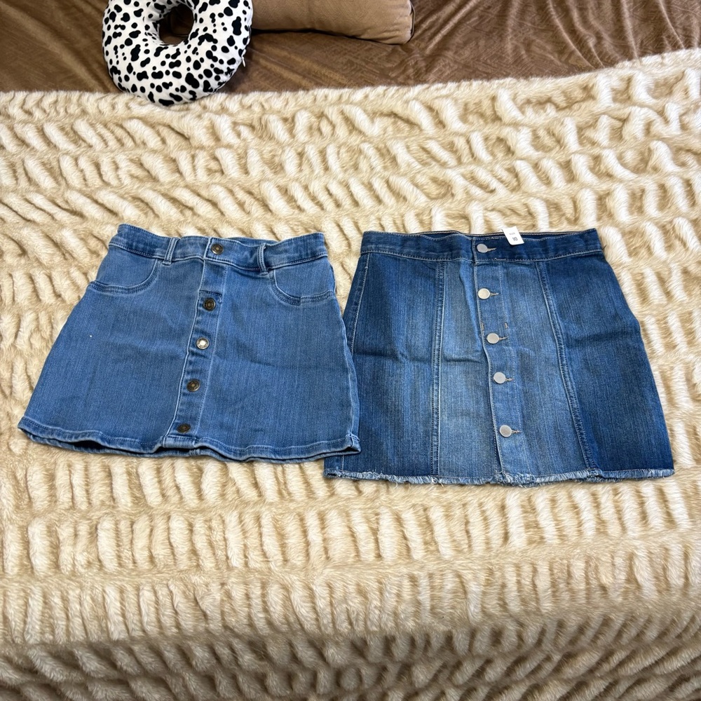 Carter's Denim Button-Front Mini Skirt - Blue